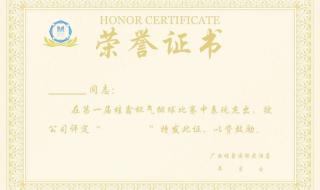 荣誉证书内容模板 荣誉证书内容模板